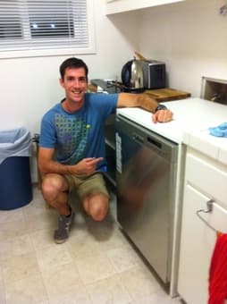 LG stainless steel dishwasher with cabinet - great for EV apartment 2