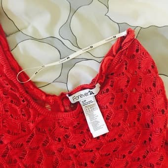 Forever 21 Red Poncho For $3 2