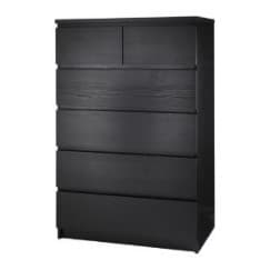 6-drawer chest, black-brown - $120 1