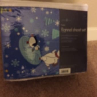 flannel sheet set twin  and Down Comforter twin - penguin 3