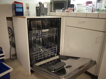 LG stainless steel dishwasher + cabinet - great for EV apartment $250 2
