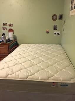 Full size Spring Air mattress + box spring and frame - $120 3