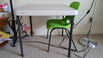 The portable table and chair  $15 1