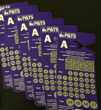 6x "A" Daily Parking Permits (Scratchers) for sale! 15% off face value 1
