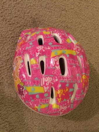 For sale: Princess Bycicle for 3-6 yrs girl+helmet($25),football($8) 2