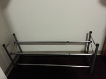 rice maker $15  stretchable shoe rack $10   pick up in EV 2