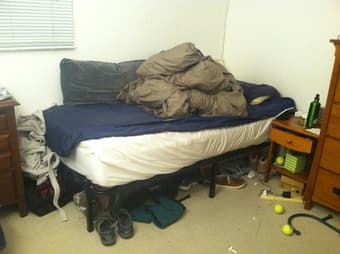 Memory foam mattress and storage bed frame, twin -- $180 1