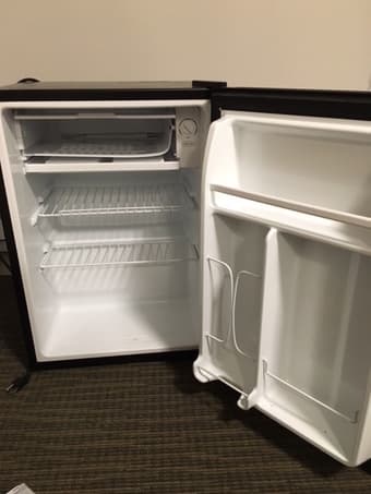 Medium Sized, White Emerson Fridge: $50 2