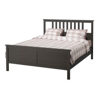 Moving sale - King size Bed frame, black-brown 199$ 1