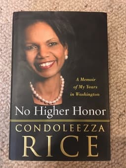 Autographed copy of Condolezza Rice's Memoir 2