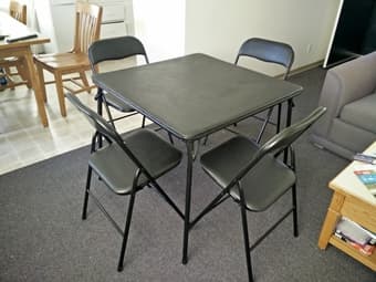 Card table w/ 4 folding chairs $30 obo 1