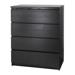 M 4-drawer chest, black-brown $80 like new 1