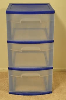 3-Drawer Medium Plastic Storage  10$ 1