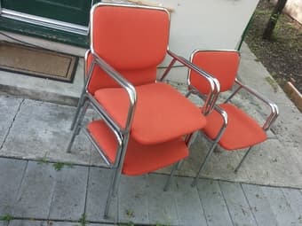 2 chairs, chrome, 70s style 1