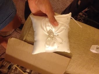 Wedding ring pillow -- $5 1