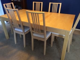 Dining Room Table and 6 Chairs--$400 1