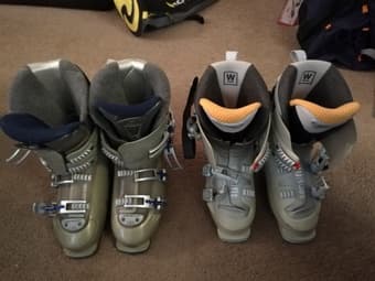 ski boots (2 pairs) - $40 1
