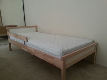 IKEA TABLE with 2 CHAIRS + SNIGLAR BED with MATTRESS for sale 1