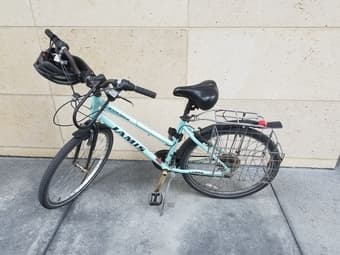 Jamis 26" hybrid bike with U-lock, helmet, basket and bike lights $100 1