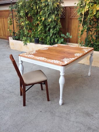 Dining table- hand painted, one of a kind! 3
