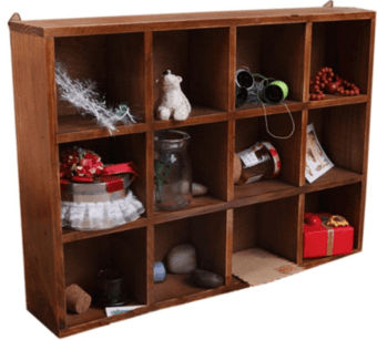 12 Grid Wooden Craft Display Organizer, Cupboard $15 2