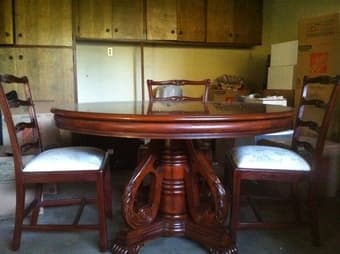 FIRE SALE: Elegant dining table with 4 matching chairs - $250 1