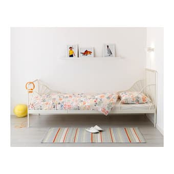 IKEA MINNEN Extendable bed+bed base+birch-$100 1