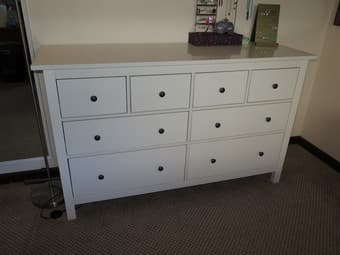 White 8 Drawer Dresser - $200 (redwood city) 2