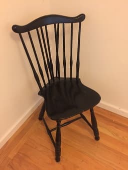 4 Vintage Wooden Chairs (Black) for Sale $40 for set of 4! 1