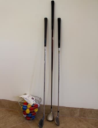 Golf Clubs and Balls ($20) 1
