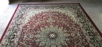 Rug Burgundy& Cream 8x11' $100 1