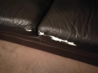 leather sofa - $30 (OBO) 2