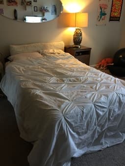 Full size platform bed frame and memory foam mattress $125 1
