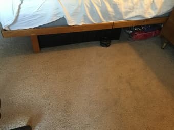 Full size platform bed frame and memory foam mattress $125 2