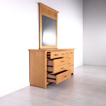 Macy's 6-drawer dresser + mirror - $200 OBO 3