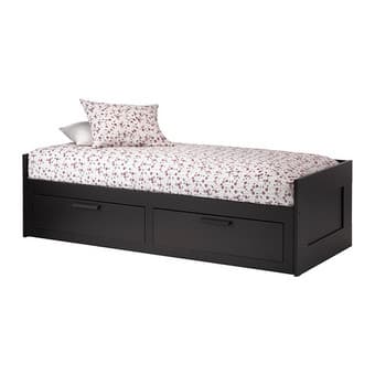 IKEA daybed frame with 2 drawers, black $150 1