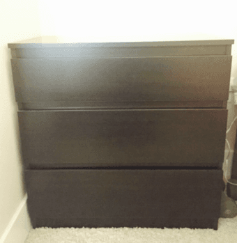 3 Drawer Wooden Nightstand $60 1