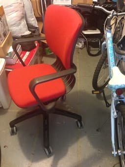 comfy red ikea office chair - $20 1