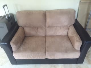 Brown micro suede love seat and couch set - $150 1