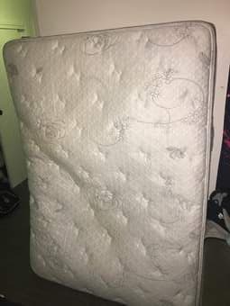Selling full sized mattress with box, pick up by june 16th  ($180) 1