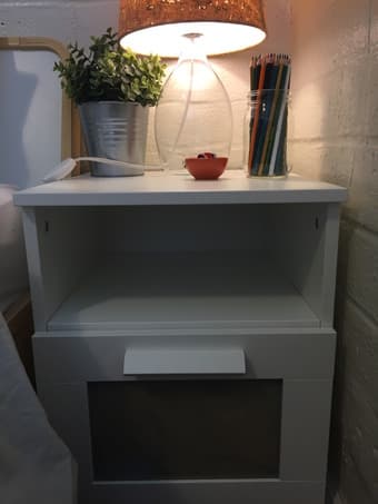 White nightstand - $25 1