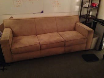 7ft suede couch FREE! 1
