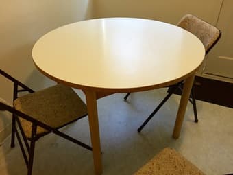 White Dining Table + 4 folding chairs - $40, pickup in Palo Alto 1