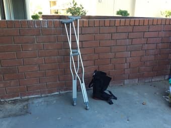 Moon Boot + Crutches $20 1