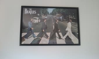 Poster With Frame (Beatles)	24 x 36 inches -> $10 1