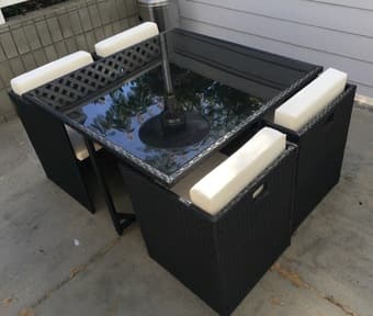 Like new patio table set - $500 1