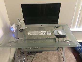 Beautiful glass desk - $100 1