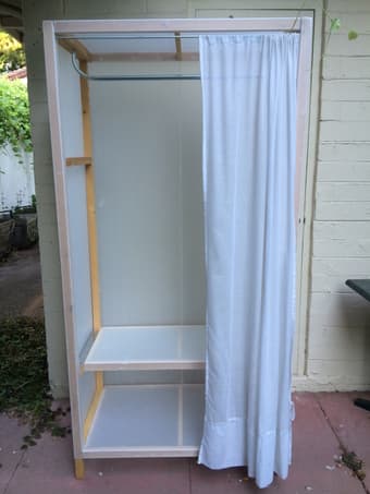 IKEA plastic wardrobe closet with curtain 2