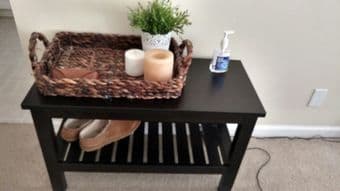 Furniture - HEMNES, Bench, black-brown stain 1