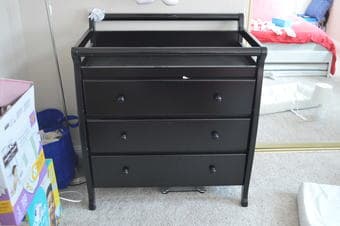 Black 3 drawer changing table - 50$ (redwood city 1